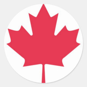 Maple Leaf Ronde Sticker