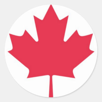 Maple Leaf Ronde Sticker