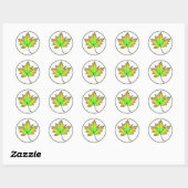Maple Leaf Ronde Sticker (Vel)