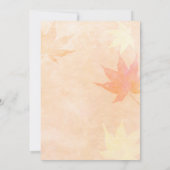 Maple Leaf Rustic Herfst Vrijgezellenfeest Kaart (Achterkant)