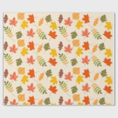 Maple Leaf Schattigee Natuur Thanksgiving Gift Cadeaupapier (Vlak)