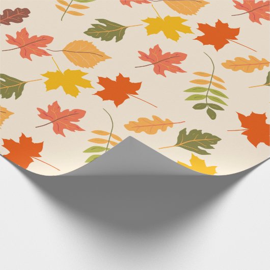 Maple Leaf Schattigee Natuur Thanksgiving Gift Cadeaupapier (Hoek)