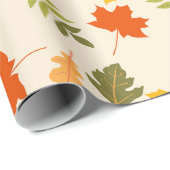 Maple Leaf Schattigee Natuur Thanksgiving Gift Cadeaupapier (Rol Hoek)