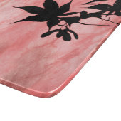 Maple Leaf Silhouette Red Marble Cutting Board Snijplank (Hoek)