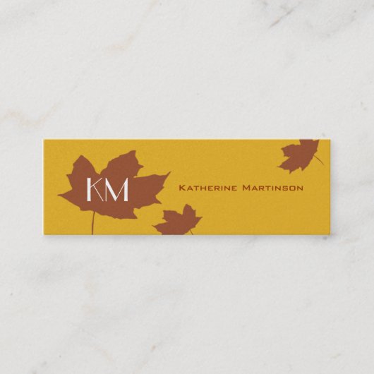 Maple Leaf Skinny Card Mini Visitekaartje (Voorkant)