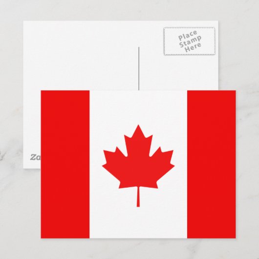 Maple Leaf Symbool Canadese vlag Briefkaart (Voorkant / Achterkant)