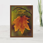 Maple Leaf Sympathcard Kaart (Voorkant)