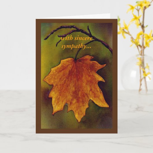 Maple Leaf Sympathcard Kaart (Gele Bloem)