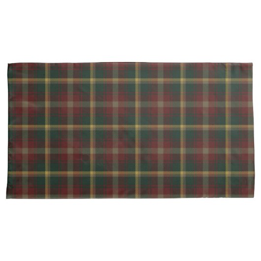 Maple Leaf Tartan Pset. Canada National Tartan Kussensloop (Voorkant-Rechts)