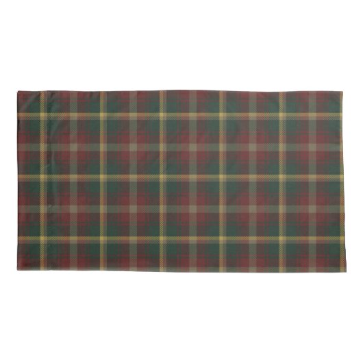 Maple Leaf Tartan Pset. Canada National Tartan Kussensloop (Achterkant-Links)