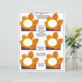 Maple Leaf Thanksgiving Naam Tabel Plaats Kaarten (Staand voorkant)