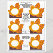 Maple Leaf Thanksgiving Naam Tabel Plaats Kaarten (Voorkant)