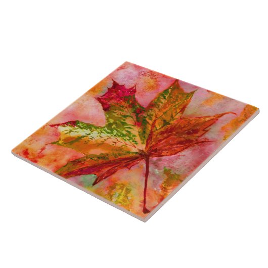 Maple Leaf Tile. Tegeltje (Zijkant)
