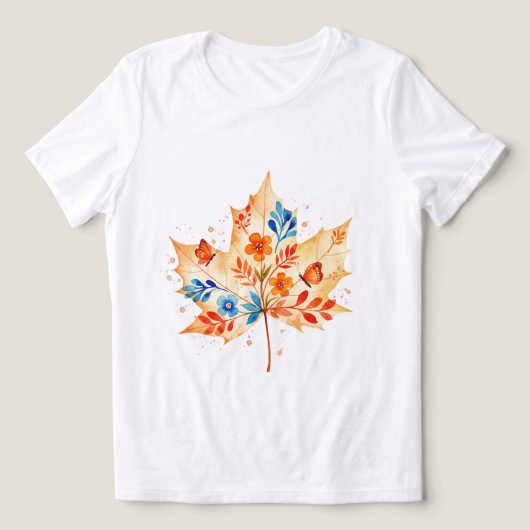 Maple leaf Tri-Blend shirt (Design voorkant)