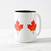 Maple Leaf Tweekleurige Koffiemok (Voorkant rechts)