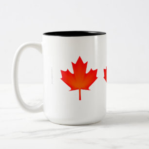Maple Leaf Tweekleurige Koffiemok