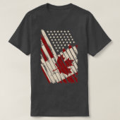 Maple Leaf US Flag Canada T-shirt (Design voorkant)