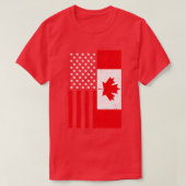Maple Leaf USA Canadese vlag Amerikaanse vriendsch T-shirt (Design voorkant)