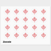 Maple Leaf van Canada Ronde Sticker (Vel)