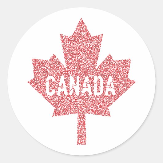 Maple Leaf van Canada Ronde Sticker (Voorkant)