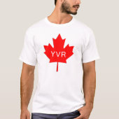 Maple Leaf - Vancouver Airport Code T-shirt (Voorkant)