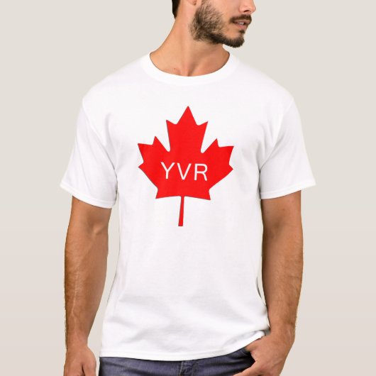 Maple Leaf - Vancouver Airport Code T-shirt (Voorkant)