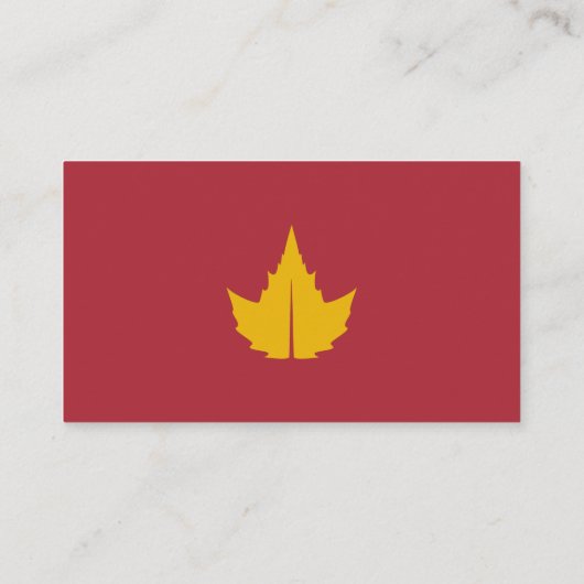 Maple Leaf Visitekaartje Herfst Autumn Color (Achterkant)