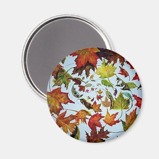 Maple Leaf Vortex schilderij Magneet (Voorkant / Achterkant)