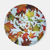 Maple Leaf Vortex schilderij Magneet (Voorkant)