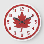 Maple Leaf Wall Clock Grote Klok (Voorkant)