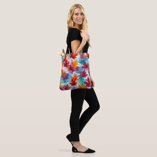 Maple Leaf Waterverf Design Bag Tote Bag (Op model)