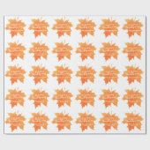 Maple leaf waterverf herfst gepersonaliseerde cade cadeaupapier (Vlak)