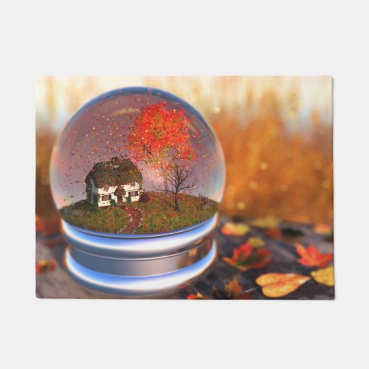 Maple Leaf Wereldbol Doormat Deurmat (Voorkant)