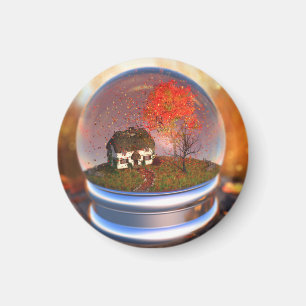 Maple Leaf Wereldbol Magnet