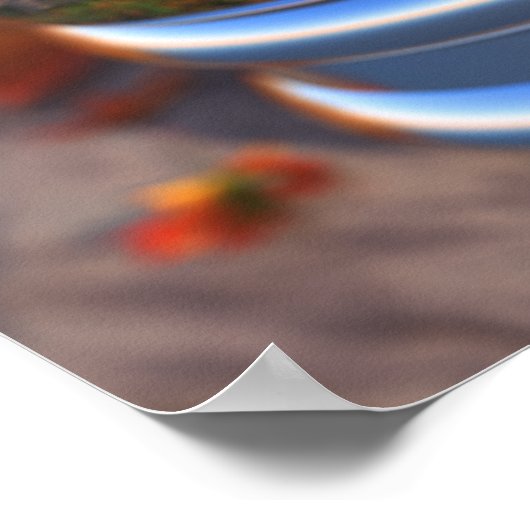 Maple Leaf Wereldbol Print (Hoek)