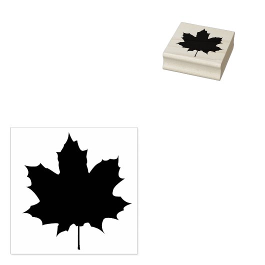Maple Leaf Wood Art Stamp Rubberstempel (Gestempeld)