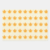 Maple Leaf Wrapping Paper Flat Sheet Set of 3 (Voorkant 2)