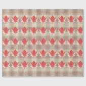 Maple Leaf Wrapping Paper Flat Sheet Set of 3 Cadeaupapier (Vlak)