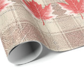 Maple Leaf Wrapping Paper Flat Sheet Set of 3 Cadeaupapier (Rol Hoek)
