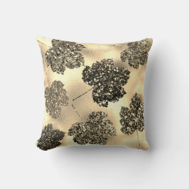 Maple Leafs Tropic Sepia Gold Botanische Natuur Fa Kussen