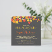 Maple Leaves Autumn Bridal Shower Kaart (Staand voorkant)