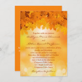 Maple Leaves Autumn Splendor Weddenschap Kaart (Voorkant / Achterkant)