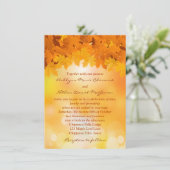 Maple Leaves Autumn Splendor Weddenschap Kaart (Staand voorkant)