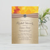 Maple Leaves Elegant Gold Autumn Vrijgezellenfeest Kaart (Staand voorkant)