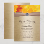 Maple Leaves Elegant Gold Autumn Vrijgezellenfeest Kaart (Voorkant / Achterkant)