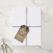 Maple Leaves en Mason Jars Fall Bruiloft Cadeaulabel (Met Touw)