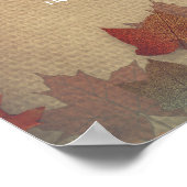 Maple Leaves en Mason Jars Wedding Welcome Sign Poster (Hoek)