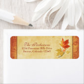 Maple Leaves Fall Bruiloft retour adreslabels Etiket (Insitu)