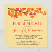 Maple Leaves Fall Wedding Invitation Kaart (Voorkant / Achterkant)