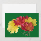 Maple Leaves Feestdagenkaart (Voorkant / Achterkant)